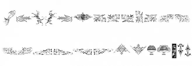 Cornucopia of Ornaments Two Caratteri MAIUSCOLE
