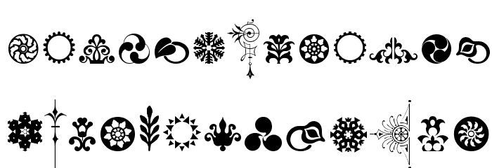 Cornucopia of Ornaments Two Font LOWERCASE