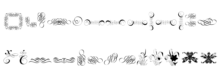 Cornucopia of Ornaments Font LOWERCASE
