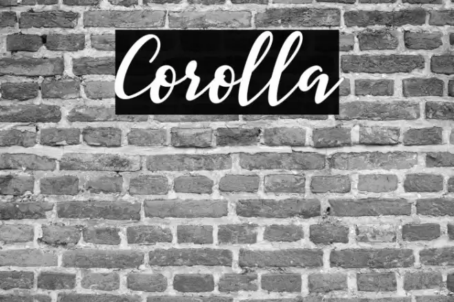 Corolla Font examples