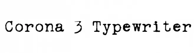 Corona 3 Typewriter  baixar fontes gratis