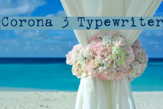 Corona 3 Typewriter Example 1