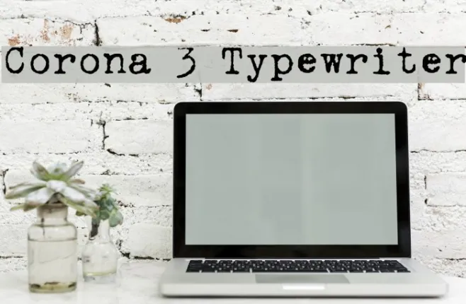 Corona 3 Typewriter Example 2