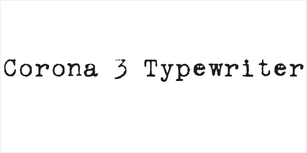 Corona 3 Typewriter Logo