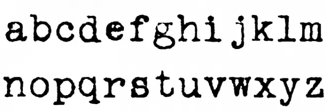 Corona 3 Typewriter 字体 小写