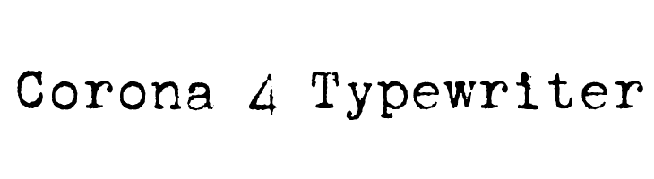 Corona 4 Typewriter  Frei Schriftart Herunterladen