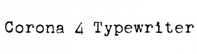 Corona 4 Typewriter  baixar fontes gratis