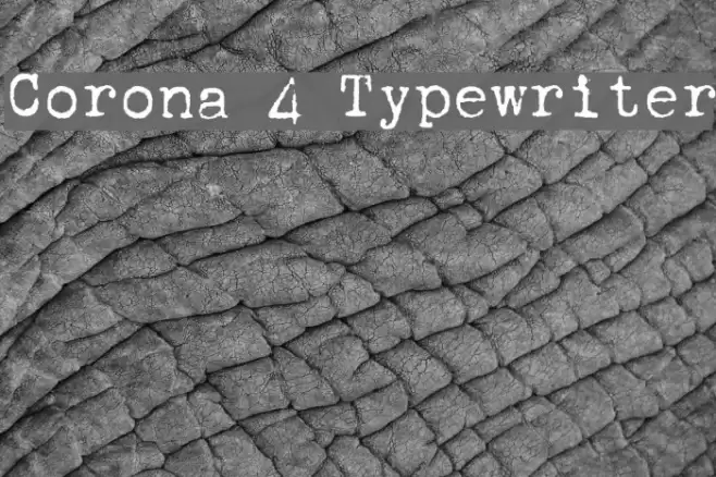 Corona 4 Typewriter Font examples