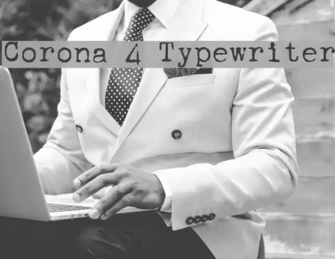 Corona 4 Typewriter Font examples
