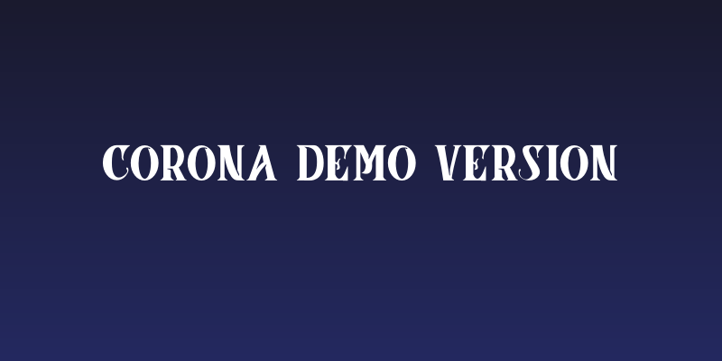 Corona Demo Version Social Header