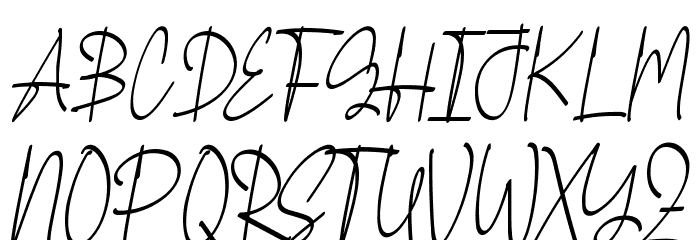 Corona Real Demo Script Font UPPERCASE