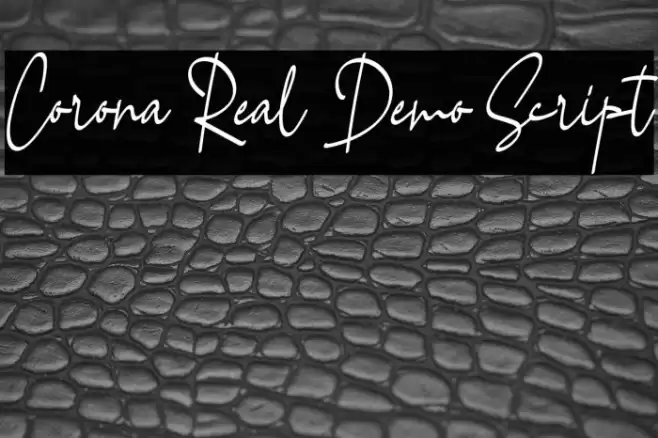 Corona Real Demo Script Font examples