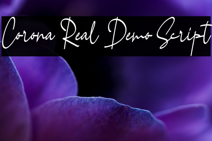 Corona Real Demo Script Example 3