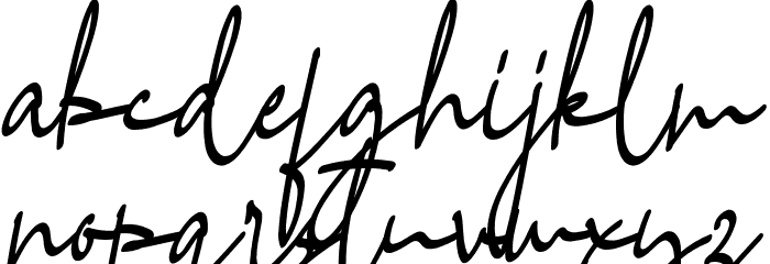 Corona Real Demo Script Font LOWERCASE