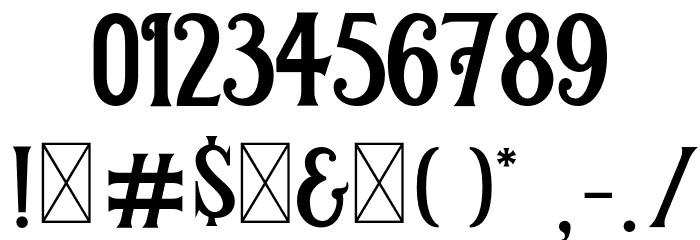 Corona Regular Font OTHER CHARS