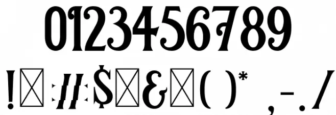 Corona Regular Font OTHER CHARS