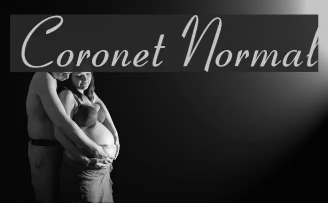 Coronet Normal Font examples