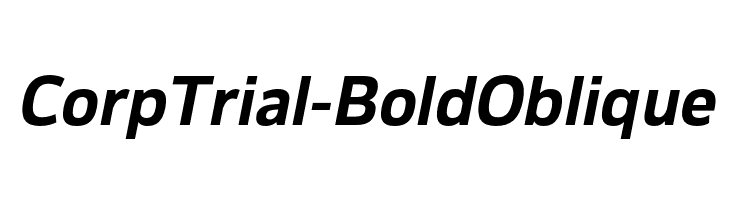 CorpTrial-BoldOblique  Frei Schriftart Herunterladen