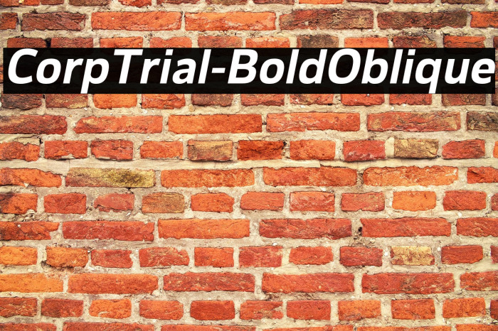 CorpTrial-BoldOblique Example 1