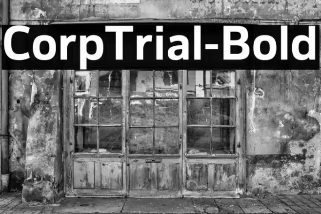 CorpTrial-Bold Font examples