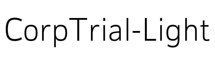 CorpTrial-Light  les polices de caractères gratuit tlcharger