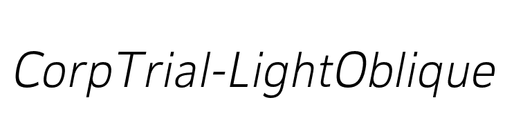 CorpTrial-LightOblique  免费字体下载