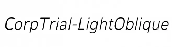 CorpTrial-LightOblique  免费字体下载