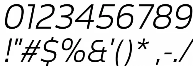 CorpTrial-LightOblique Font OTHER CHARS