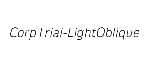 CorpTrial-LightOblique Logo