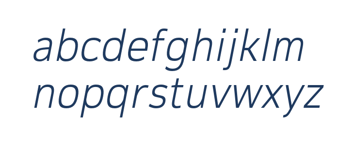 CorpTrial-LightOblique Lowercase