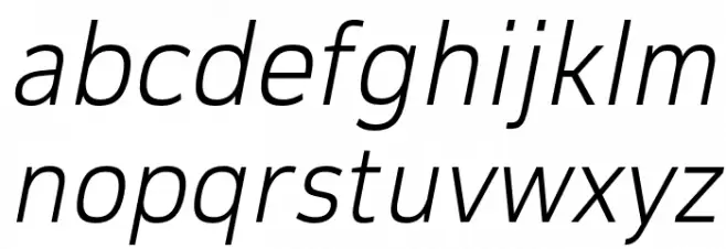 CorpTrial-LightOblique Font LOWERCASE