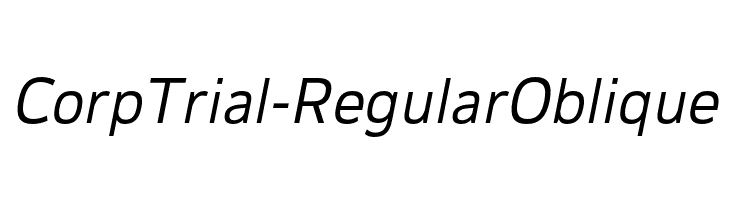 CorpTrial-RegularOblique  لخطوط تنزيل