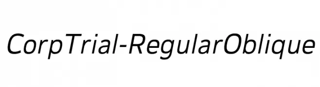CorpTrial-RegularOblique  Fuentes Gratis Descargar