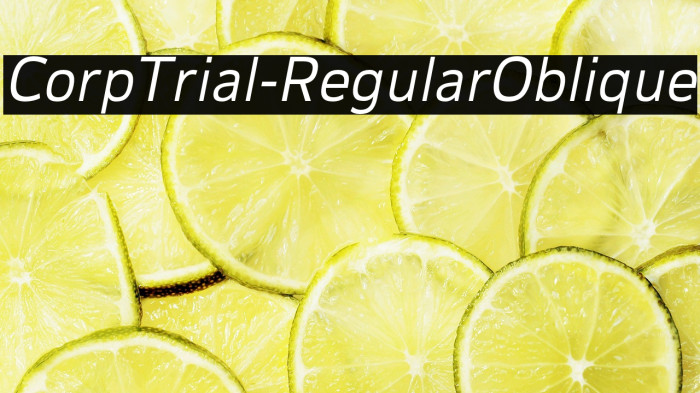 CorpTrial-RegularOblique Example 1