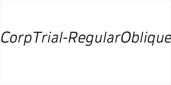 CorpTrial-RegularOblique Logo