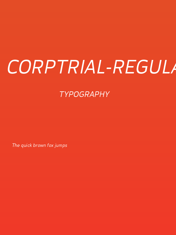 CorpTrial-RegularOblique Poster