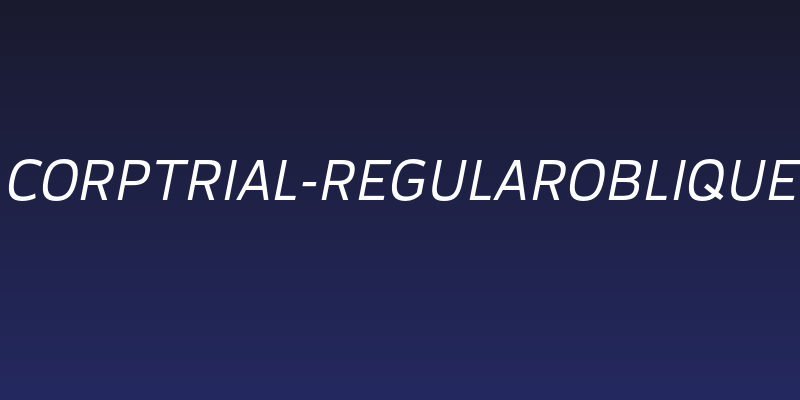CorpTrial-RegularOblique Social Header