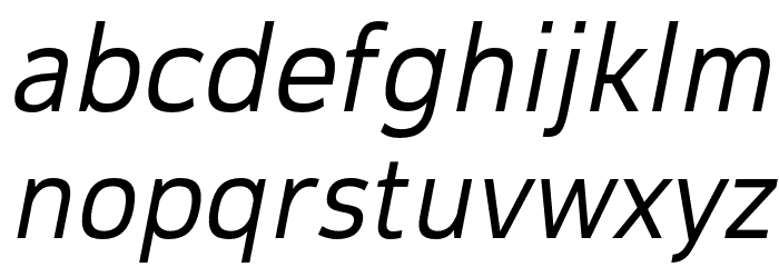 CorpTrial-RegularOblique Font LOWERCASE