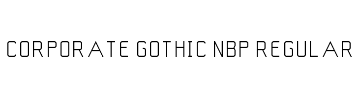 Corporate Gothic NBP Regular  Frei Schriftart Herunterladen