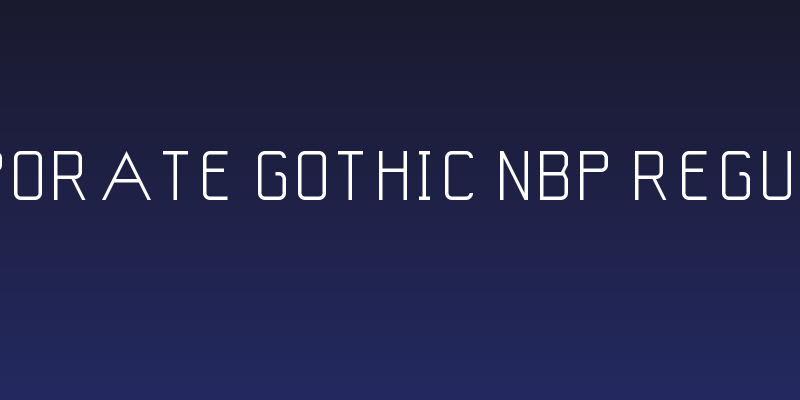 Corporate Gothic NBP Regular Social Header