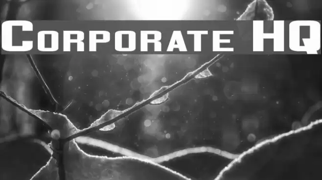 Corporate HQ Font examples