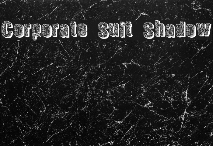 Corporate Suit Shadow Font examples