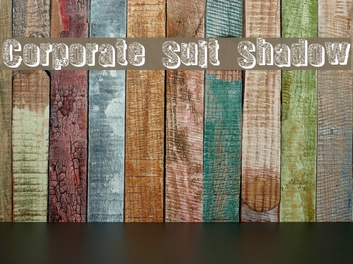 Corporate Suit Shadow Font examples