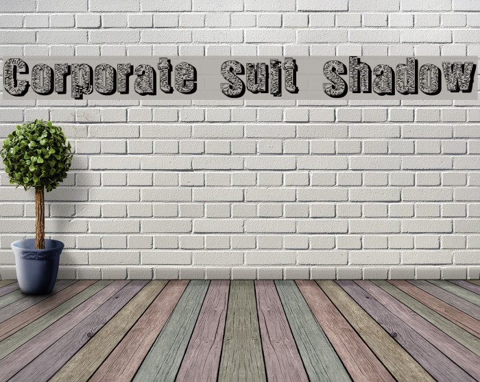 Corporate Suit Shadow Font examples