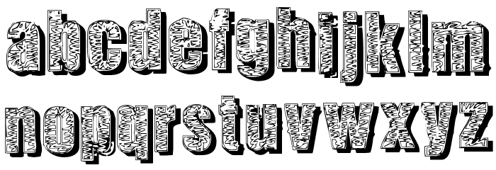 Corporate Suit Shadow Font LOWERCASE