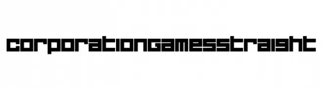 Corporation Games Straight  les polices de caractères gratuit tlcharger