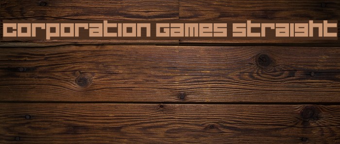 Corporation Games Straight Font examples
