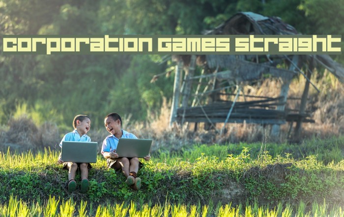 Corporation Games Straight Font examples