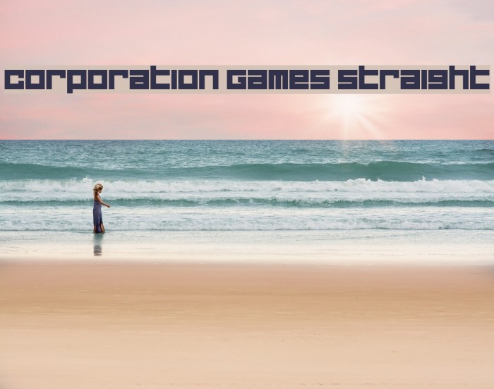 Corporation Games Straight Font examples