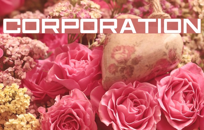 Corporation फ़ॉन्ट examples